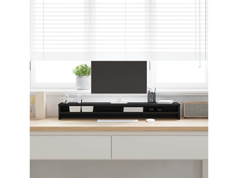  Meuble tv - support d'écran en chêne noir 100 x 24 x 13 cm bois d'ingénierie  - Conforama C