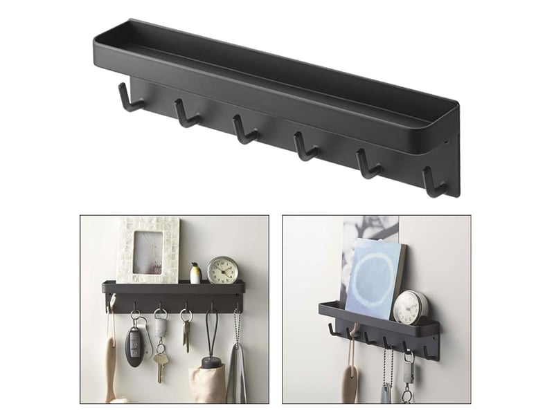  Crochets de support mural et porte-clés pour mur décoratif, organisateur de porte-clés -noir  - Conforama E