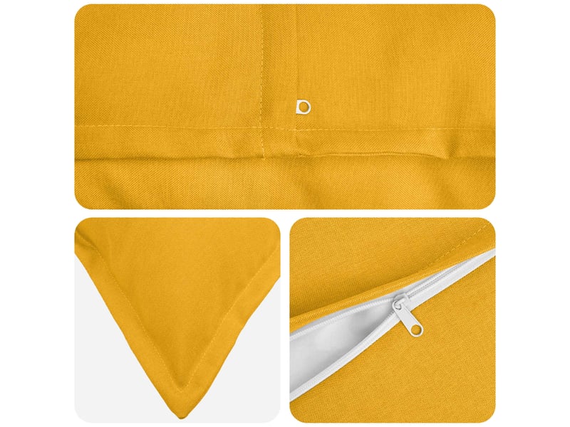  Lot de 6 coussins, coussins décoratifs houten jaune clair lin synthétique cf56557  - Conforama D