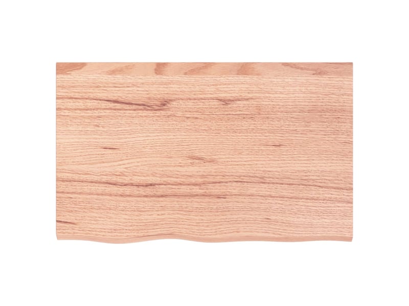 Comptoir de salle de bain, plan de travail marron clair 80x50x2 cm bois traité cf65836 - Conforama C