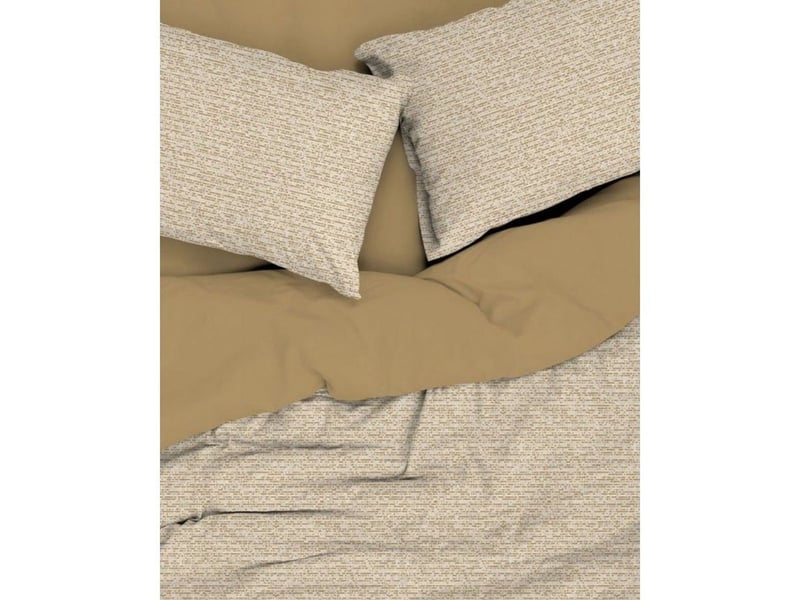  Housse de couette king size en coton renforcé moutarde 240x220 cm avec 2 taies 60x60 cm 129CTN64770 - Conforama C