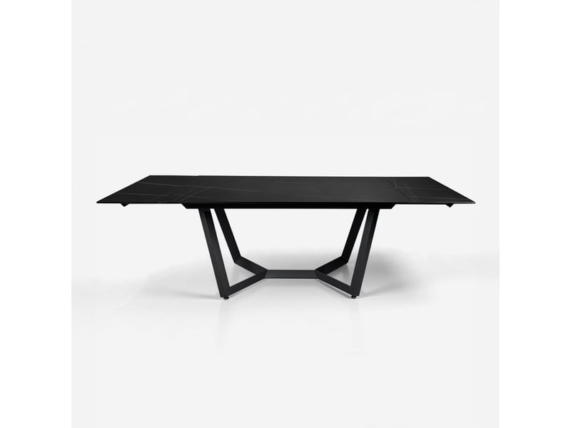  Table extensible en céramique et acier 160200240 x 91 mohill evo - effet marbre noir  - Conforama C
