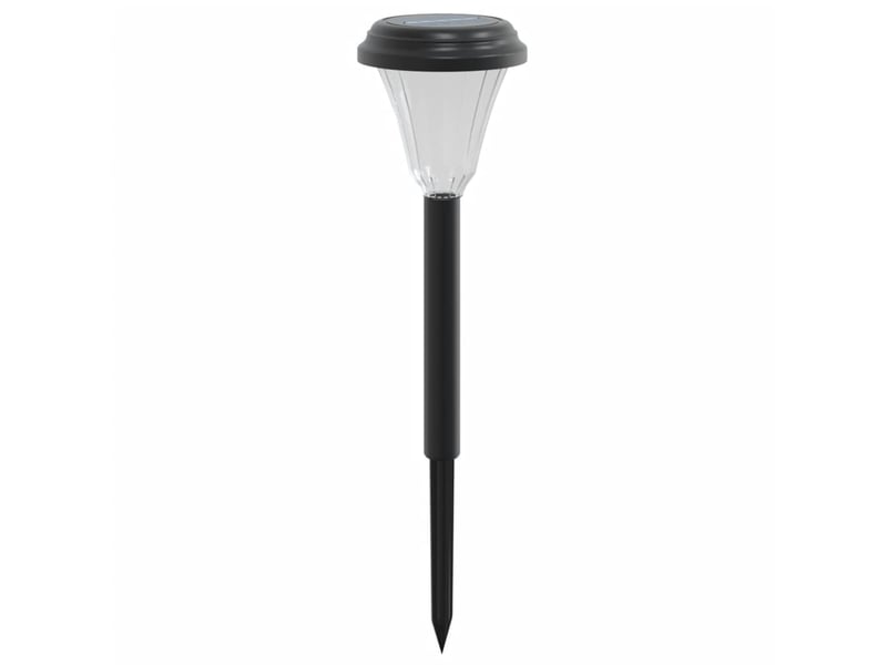 Lot de 12 lampes solaires d'allées et piquets de jardin 8,5 x 31 cm éclairage automatique ambiance cosy en ps noir 02_0056662  - Conforama D