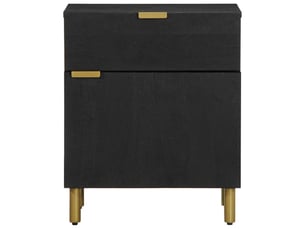 Table de chevet - cabinet de chevet - table de nuit noir 50x33x60 cm bois d'ingénierie