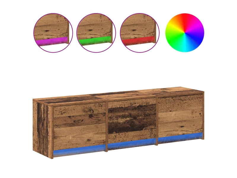  Meuble tv - banc tv - meuble de rangement bois ancien bois d'ingénierie  - Conforama D
