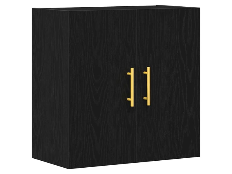  Meuble mural, rangement salon 60 x 31 x 70 cm bois d'ingénierie chêne noir shl3845  - Conforama A