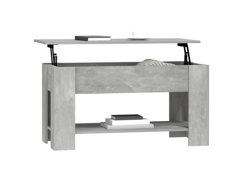  Table basse | table de salon gris béton 101x49x52 cm bois d'ingénierie shl8942  - Conforama C