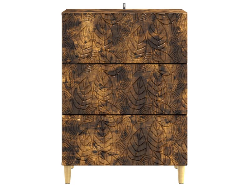  Armoire de rangement bureau, armoire à tiroirs chêne fumé 66 x 34,5 x 90 cm shl4296  - Conforama E