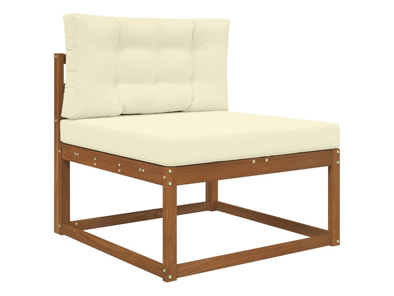  Coussin de canapé d'extérieur, coussin de chaise polyester crème 80 x 80 cm cf54081  - Conforama C