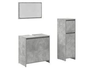 Ensemble de meubles de salle de bain 3 pcs gris béton cf63783