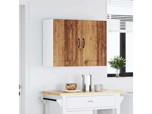 Meuble de rangement, armoire murale de cuisine lucca vieux bois bois ingénierie shl1895