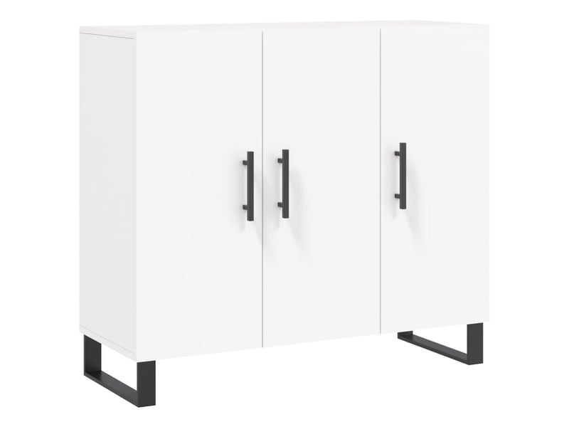  Buffet - bahut - meuble de rangement blanc 90x34x80 cm bois d'ingénierie  - Conforama A