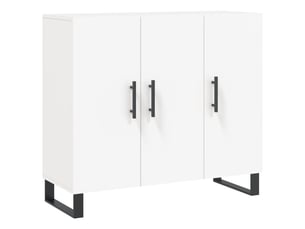 Buffet - bahut - meuble de rangement blanc 90x34x80 cm bois d'ingénierie