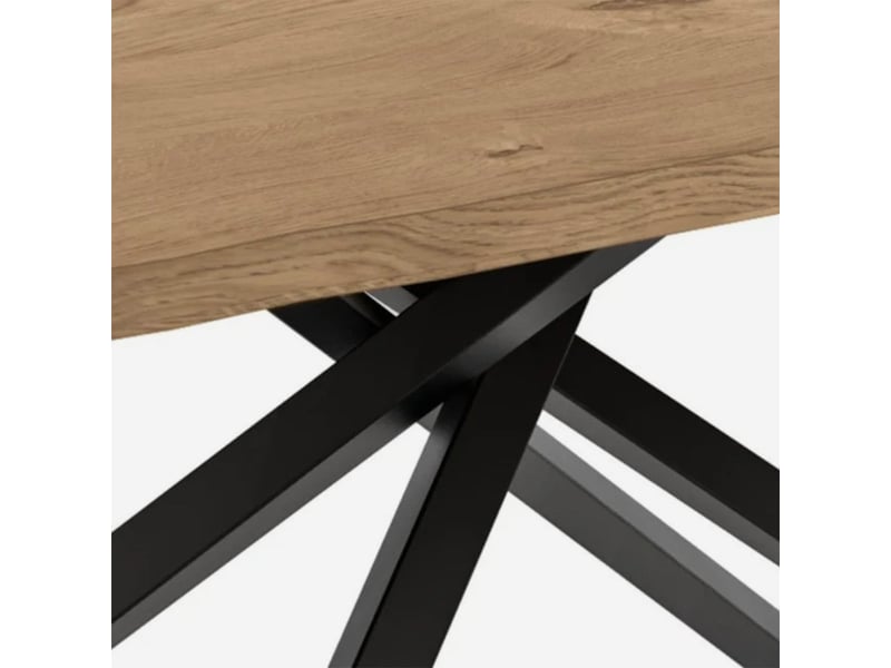  Table extensible en chêne et métal 200300x100 blake - chêne  - Conforama D
