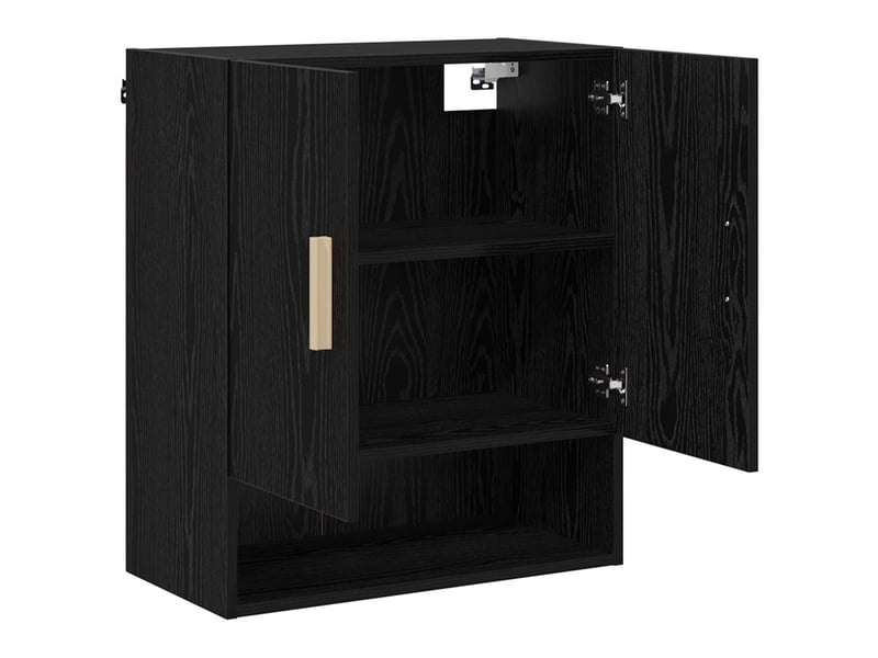  Meuble mural, rangement salon 60 x 31 x 70 cm bois d'ingénierie chêne noir shl9573  - Conforama D