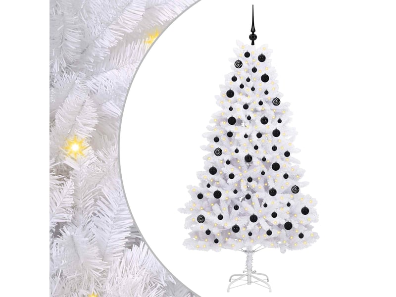 Sapin de noël, arbre de noël artificiel à branches articulées blanc 180 cm shl9096  - Conforama A