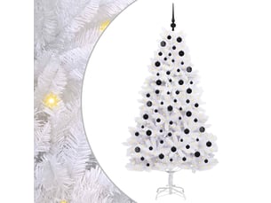 Sapin de noël, arbre de noël artificiel à branches articulées blanc 180 cm shl9096