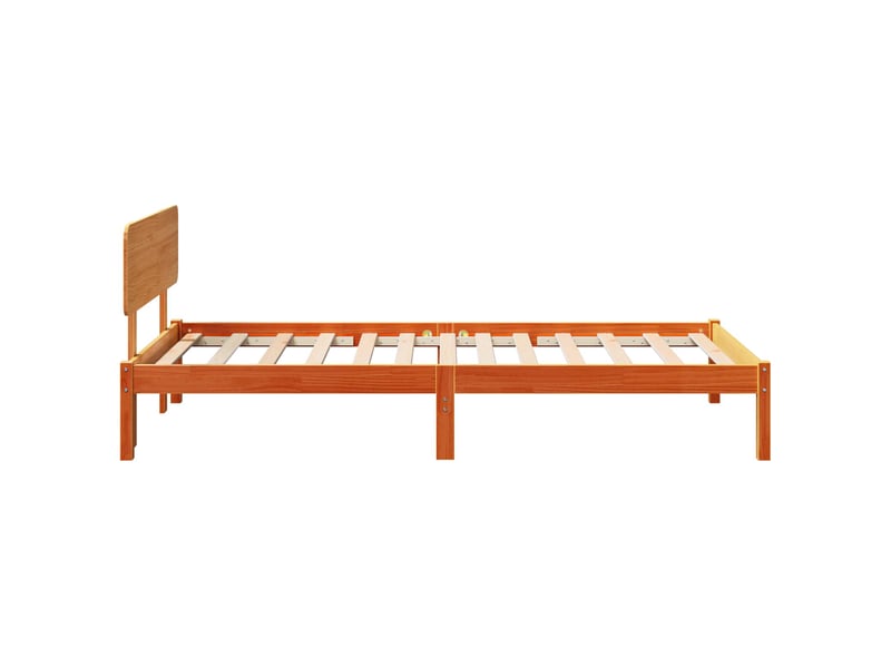  Lit simple- lit adulte -  cadre de lit avec tête de lit brun  100 x 200 cm pin massif  - Conforama D