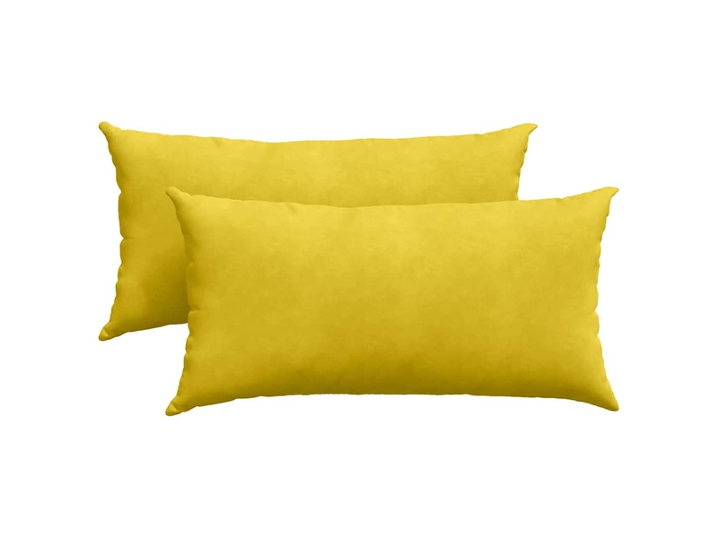 Lot de 2 coussins de canapé, coussins décoratifs jaune 80 x 40 cm cf59109 - Conforama A