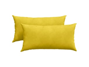 Lot de 2 coussins de canapé, coussins décoratifs jaune 80 x 40 cm cf59109