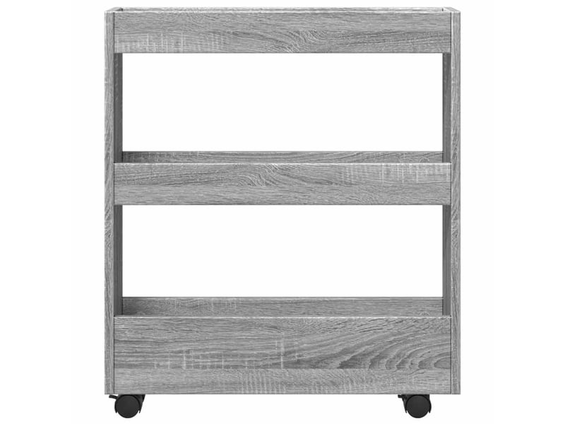 Chariot de rangement étroit pour bureau 3 niveaux sonoma gris shl42311  - Conforama D