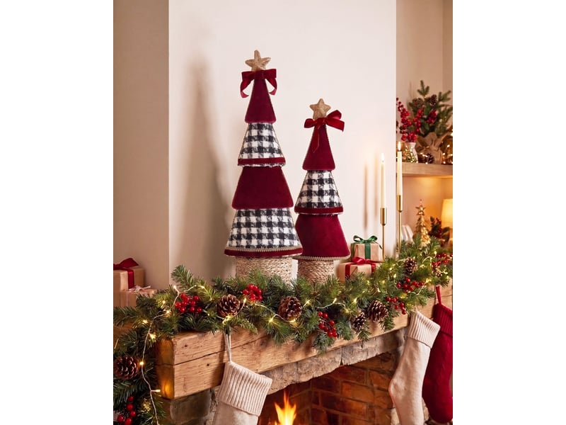  Lot de 2 figurines alvsbyn 5570 cm arbre de noël marron  - Conforama B