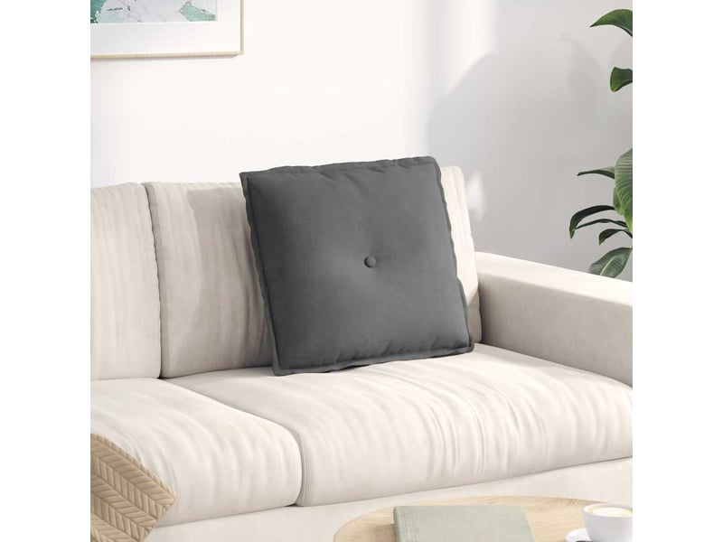  Coussin de dos, coussin de dossier gris foncé 50 x 45 cm tissu en microfibre cf54720  - Conforama B