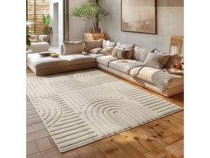 Tapis à relief lena beige 160x230cm
