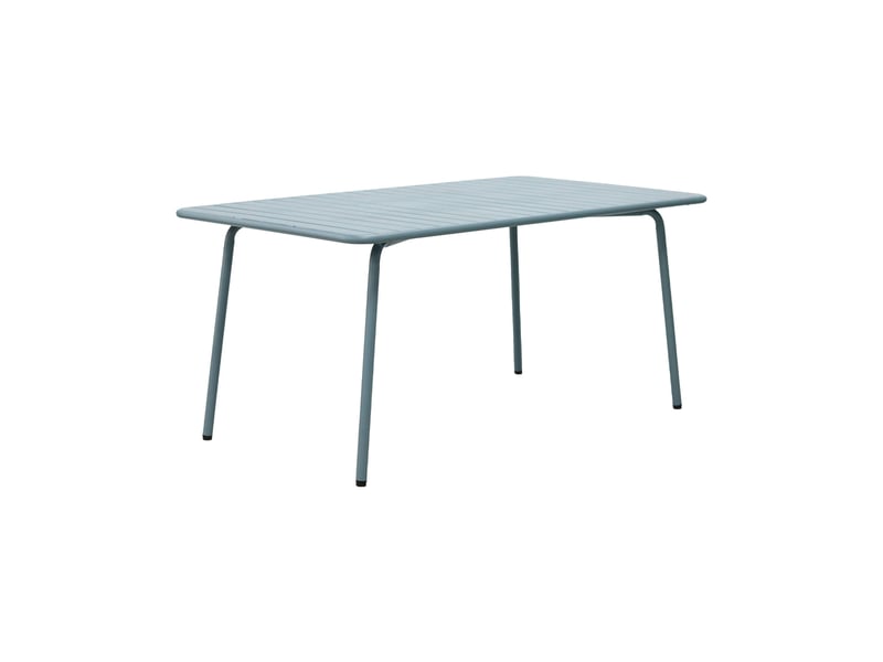  Ensemble table de jardin + 4 fauteuils en métal bleu gris - baca  - Conforama C