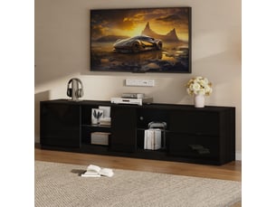 Meuble tv coloris noir 160 cm <strong></strong>  <strong></strong>