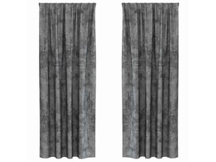 Lot de 2 rideaux en velours, rideaux de fenêtre gris 245 x 140 cm velours cf44208