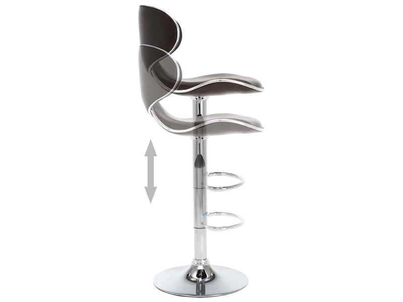  Lot de 2 tabouret de bar, chaise de bar marron similicuir shl84241  - Conforama E