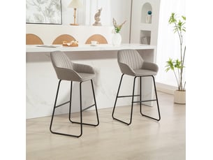 tabouret de bar <strong>HAUSS SPOLE</strong> - gris hauteur d'assise 70 cm vendu Par paire