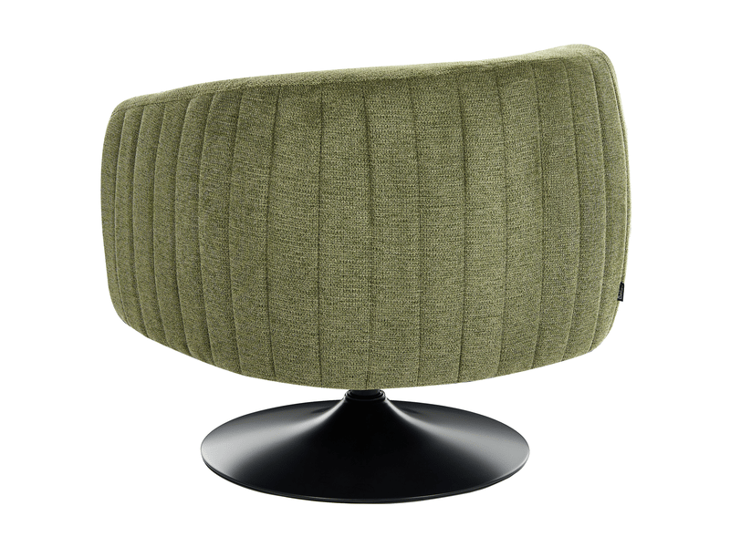  Fauteuil pivotant norager tissu vert  - Conforama E