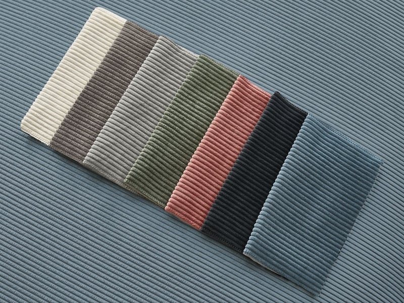  Bobochic canapé droit fixe 2 places sidonie velours côtelé avec pouf bleu foncé SIDONIE - Conforama C