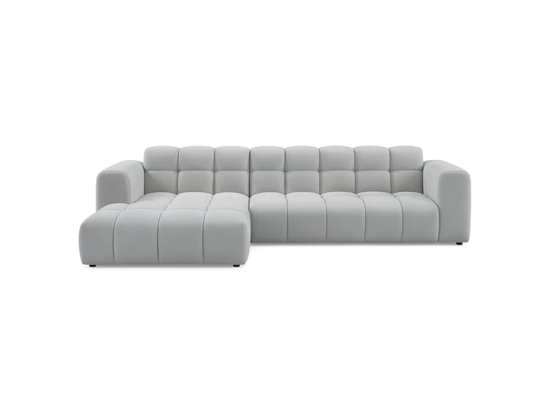 Selsey boloon - canapé d'angle - 300 cm - velours gris clair Boloon - Conforama A