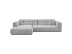 Selsey boloon - canapé d'angle - 300 cm - velours gris clair