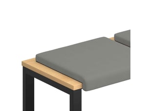 Lot de 2 coussins de banc, coussins d'assise, coussins pour chaisecanapé velours texturé gris foncé cf52547