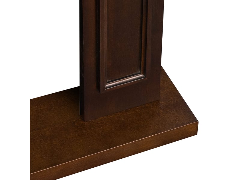  Jefferson - cadre de cheminée 89,5 x 90,5 x 28 cm, revêtement décoratif en mdf couleur noyer  - Conforama E