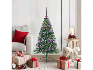 Sapin de noël artificiel, arbre de noël pré-éclairé vert 120 cm pvc shl5008