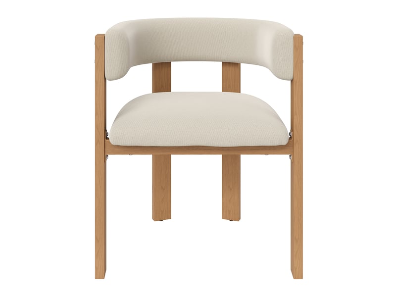  Lot de 4 chaises de salle à manger,47x48x72,5 cm,flanelle et métal,beige  - Conforama A