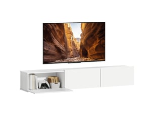 Meuble tv coloris blanc 180 cm <strong>PANGIVO</strong>  <strong></strong>
