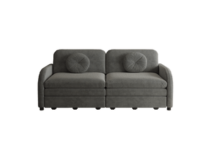 Canapé droit convertible BGSRYAO 2 places Tissu gris