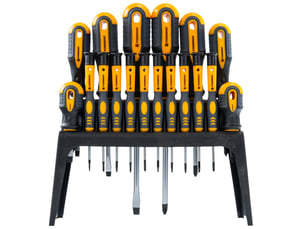 Jeu de 18 tournevis cruciformes plats torx embouts magnétiques avec support