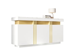 Buffet 3 porte(s) 0 tiroir(s) ROLIPO - 38 cm coloris blanc