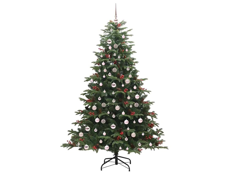  Sapin de noël - arbre de noël artificiel vert 210 cm pvc, métal et plastique  - Conforama D