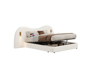 Lit coffre 180x200 cm    coloris blanc