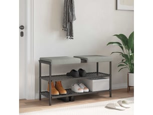 Lot de 2 coussins de banc, coussins d'assise, coussins pour chaisecanapé microfibre gris clair profondeur 35 cm cf52481