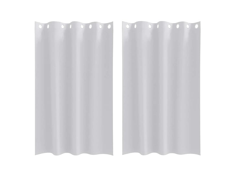  Lot de 2 rideaux occultants, rideaux black-out avec anneaux gris pâle 175 x 140 cm cf44660  - Conforama A