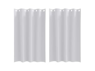 Lot de 2 rideaux occultants, rideaux black-out avec anneaux gris pâle 175 x 140 cm cf44660